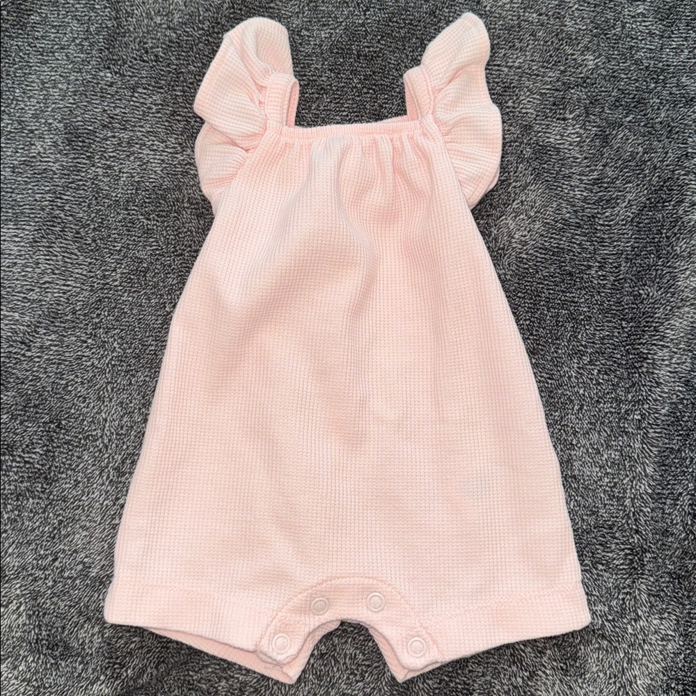 Carter's Light Pink Baby Romper with Ruffles